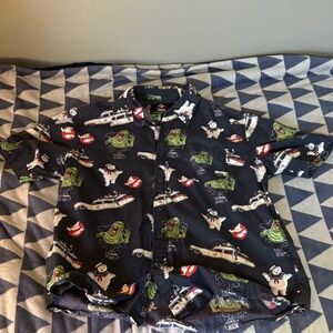 Ghostbusters Themed Navy Casual Shirt